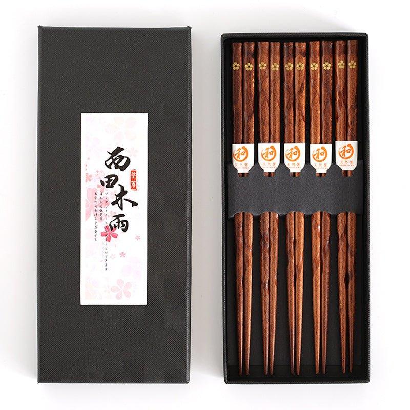 Beautiful Cherry Wood Chopstick Set