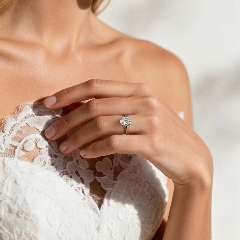 Luxurious Golden Cubic Zirconia Ring