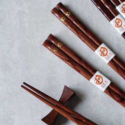 Beautiful Cherry Wood Chopstick Set