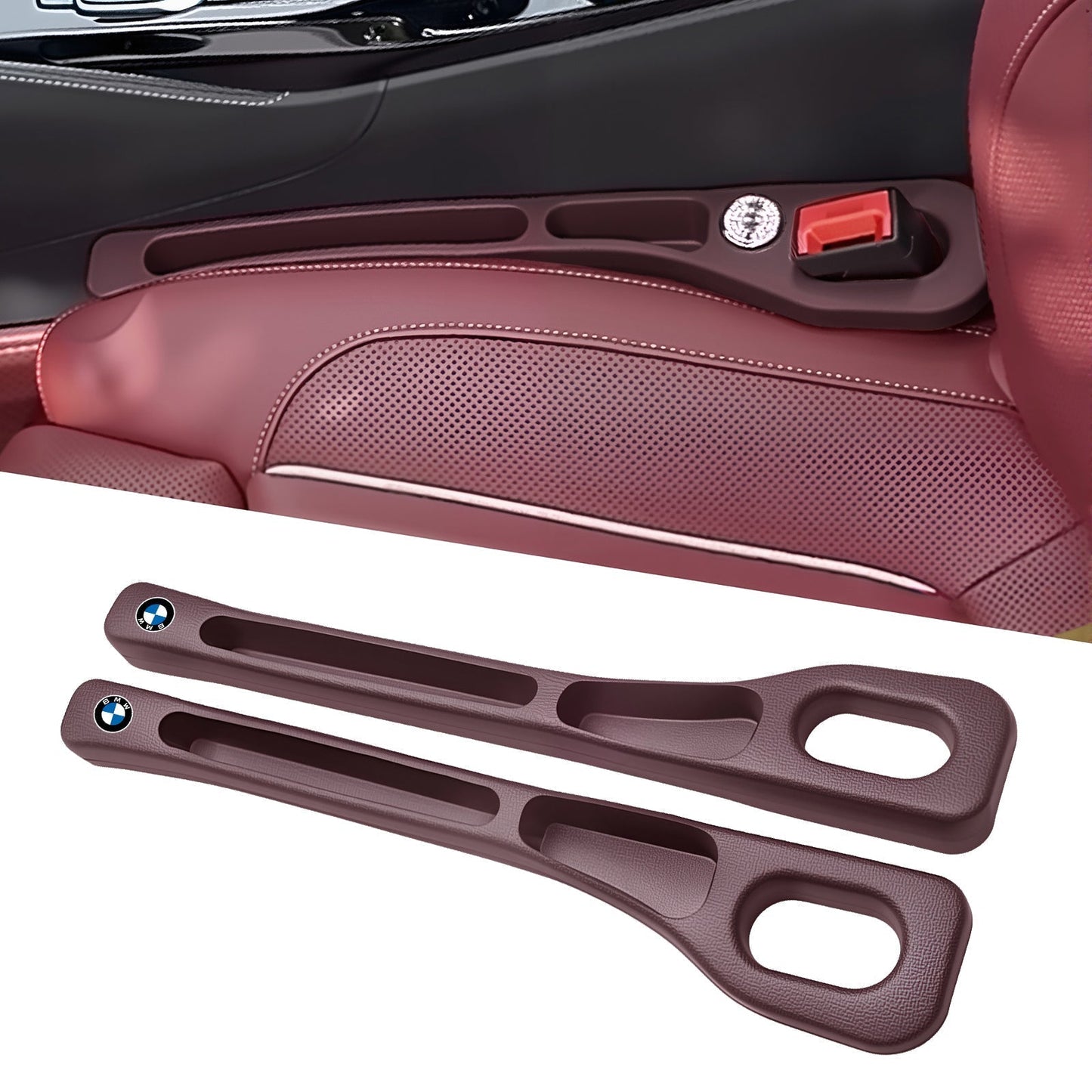 Premium Car Seat Gap Filler with Adjustable Belt Slot