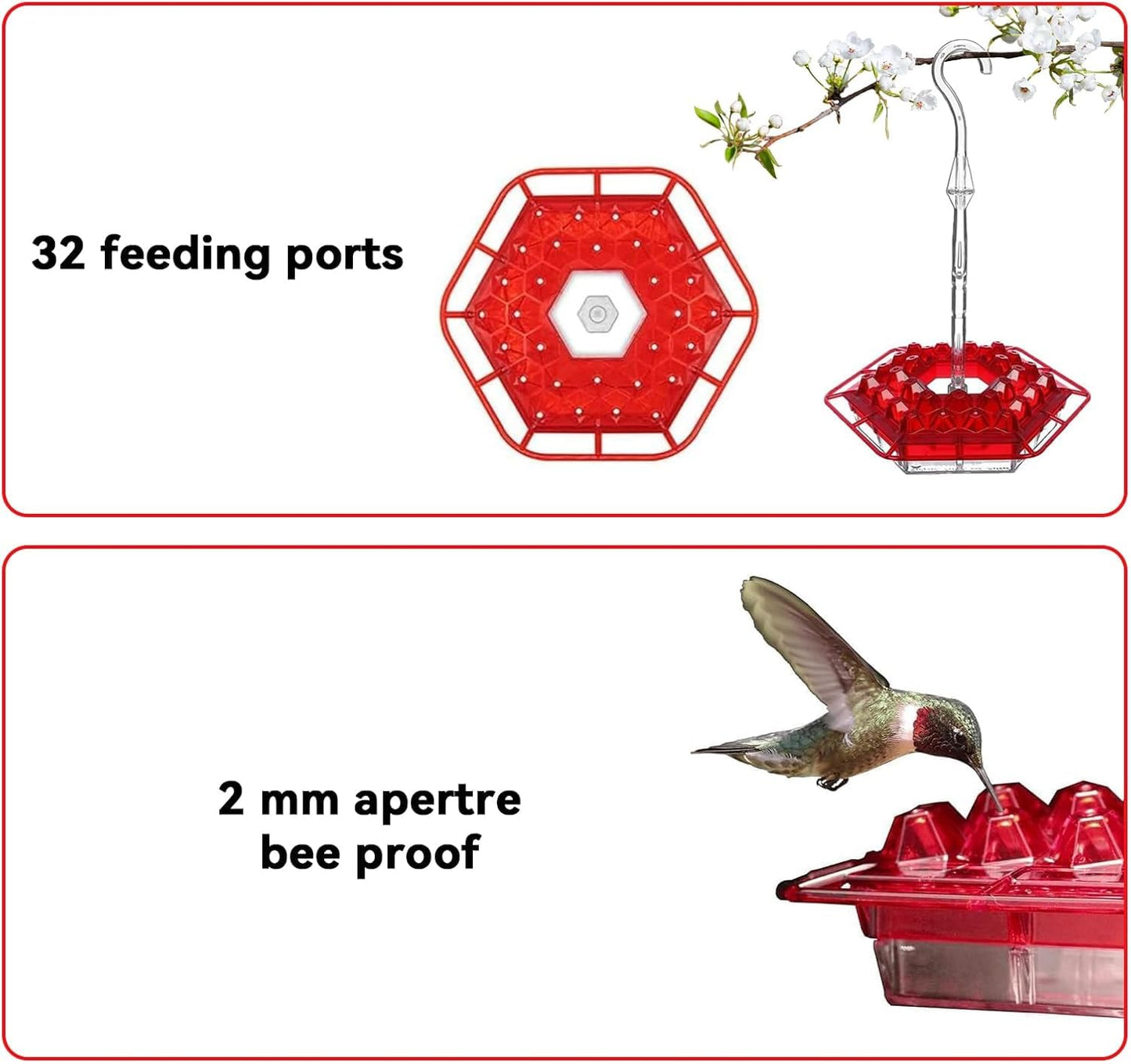 Colorful Outdoor Hanging Hummingbird Feeders