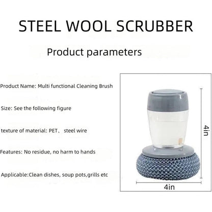 Tough PTE Scrubber with Soap Dispenser - Kitchen Cleaner