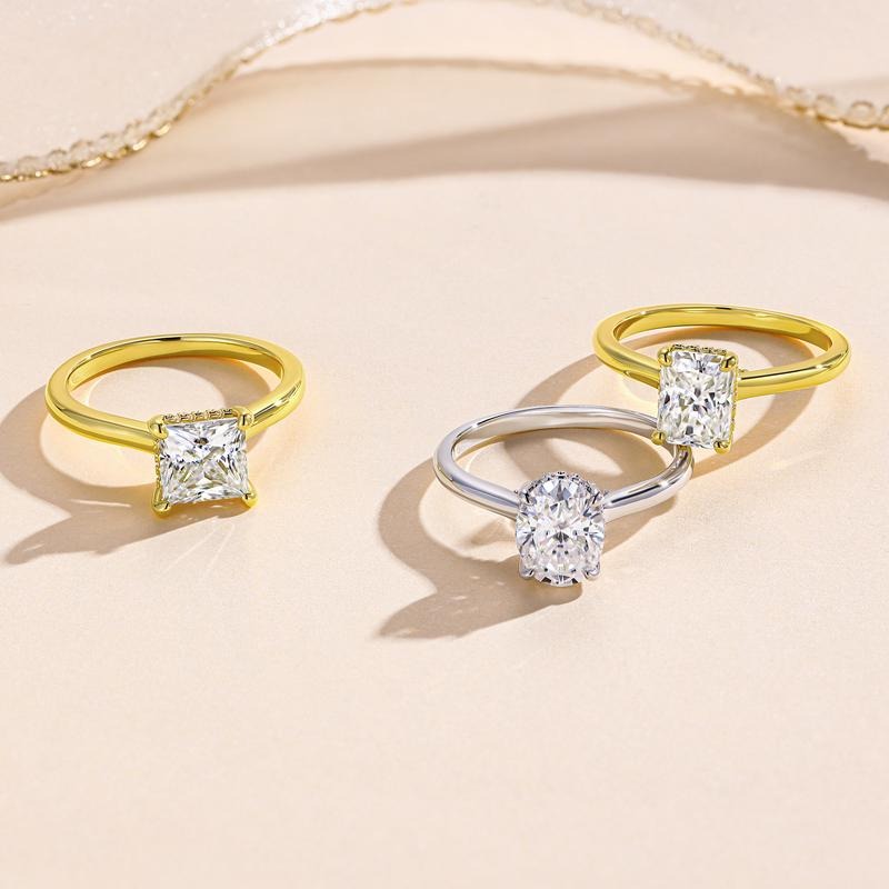 Luxurious Golden Cubic Zirconia Ring