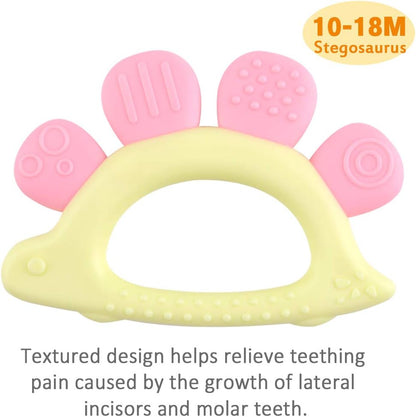 Dinosaur Baby Rattles, Infant Shaker, Newborn Grab N Shake Rattle, Sensory Teether, Development Learning Teeth Toy