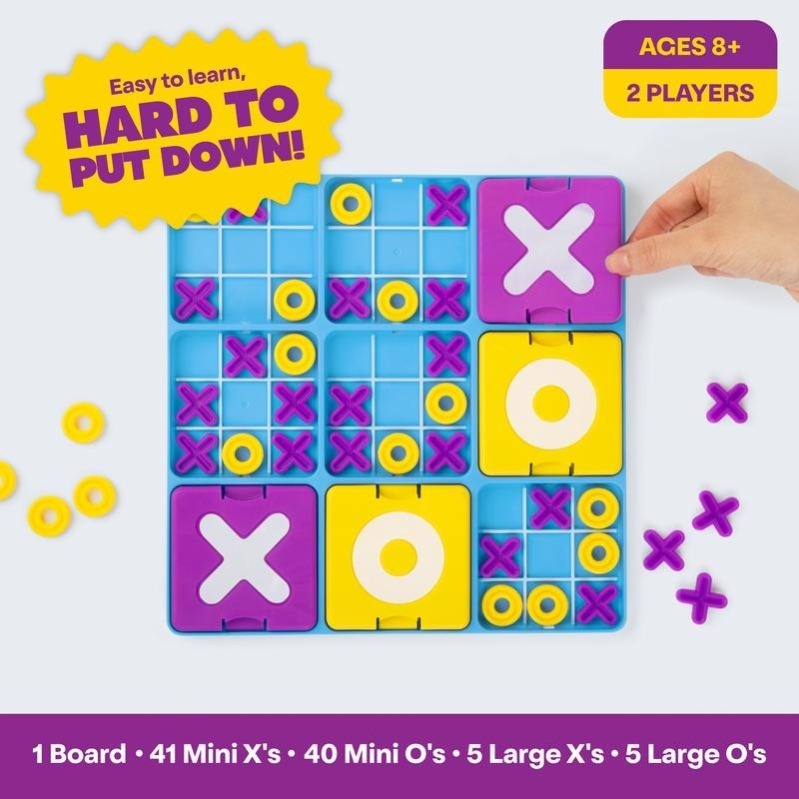Classic 9-Square Tic Tac Toe Board Game