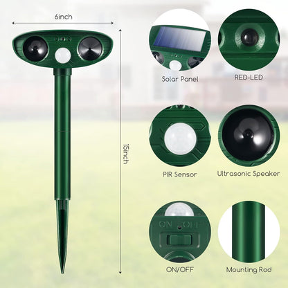 Outdoor Motion Sensor Animal Repeller for Garden Protection