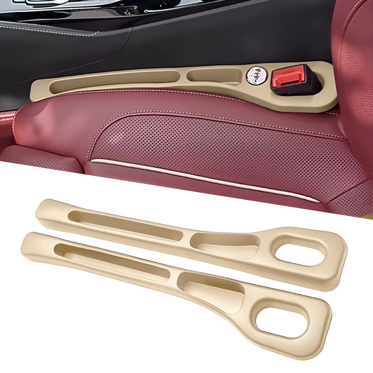 Premium Car Seat Gap Filler with Adjustable Belt Slot