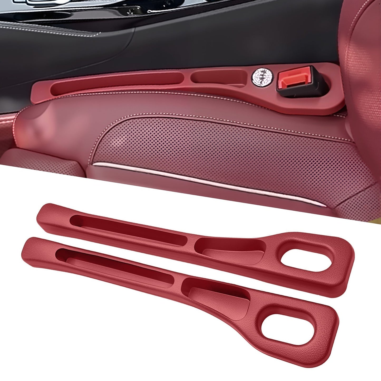 Premium Car Seat Gap Filler with Adjustable Belt Slot