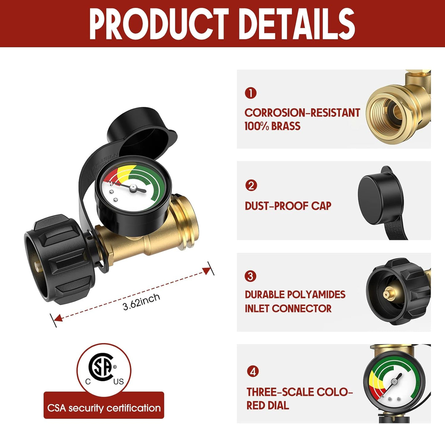 Accurate Color Propane Tank Level Gauge