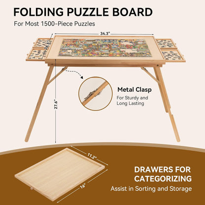 Jigsaw Puzzle Table with Storage