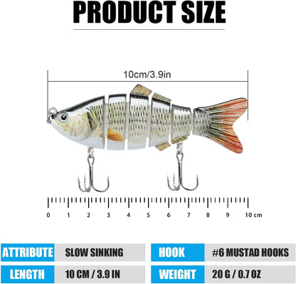 Realistic 6-Segment Fishing Lure Set