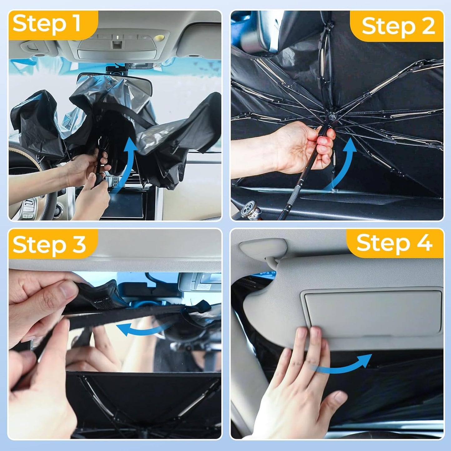 Auto Windscreen Sun Blocker Canopy