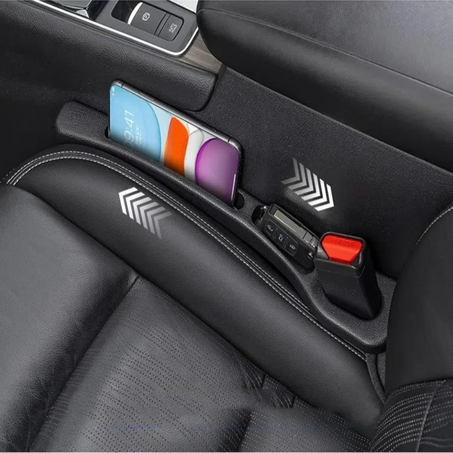 Premium Car Seat Gap Filler with Adjustable Belt Slot