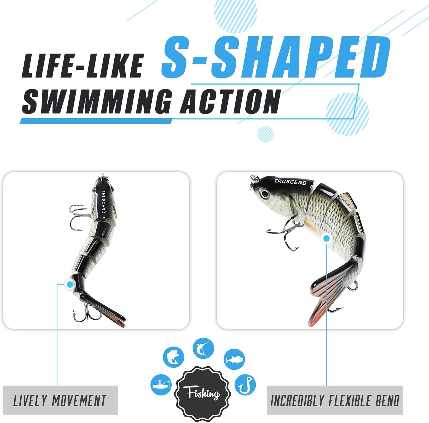 Realistic 6-Segment Fishing Lure Set