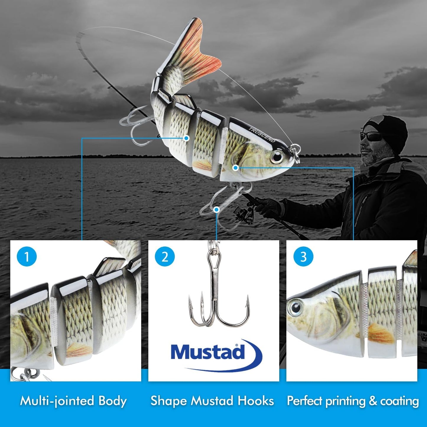 Realistic 6-Segment Fishing Lure Set