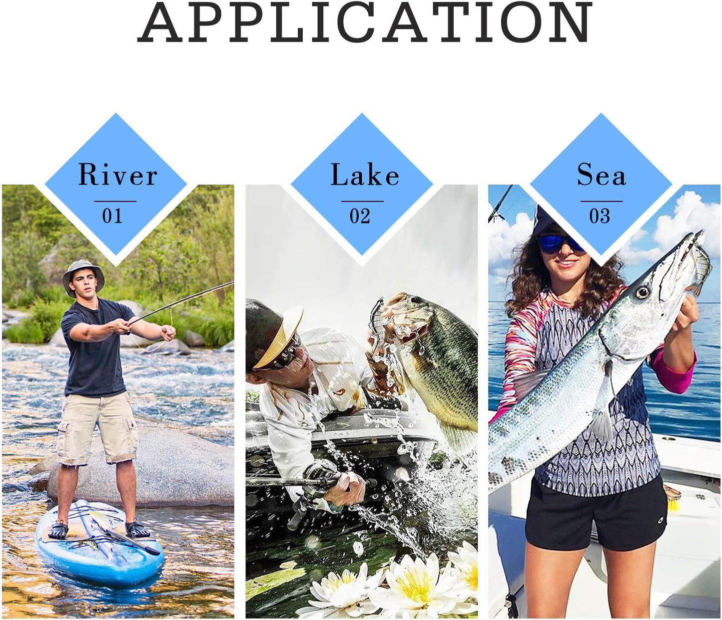 Realistic 6-Segment Fishing Lure Set