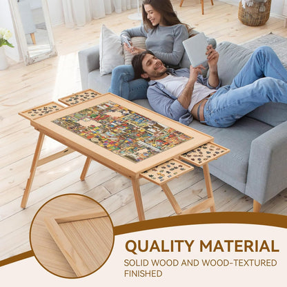 Jigsaw Puzzle Table with Storage
