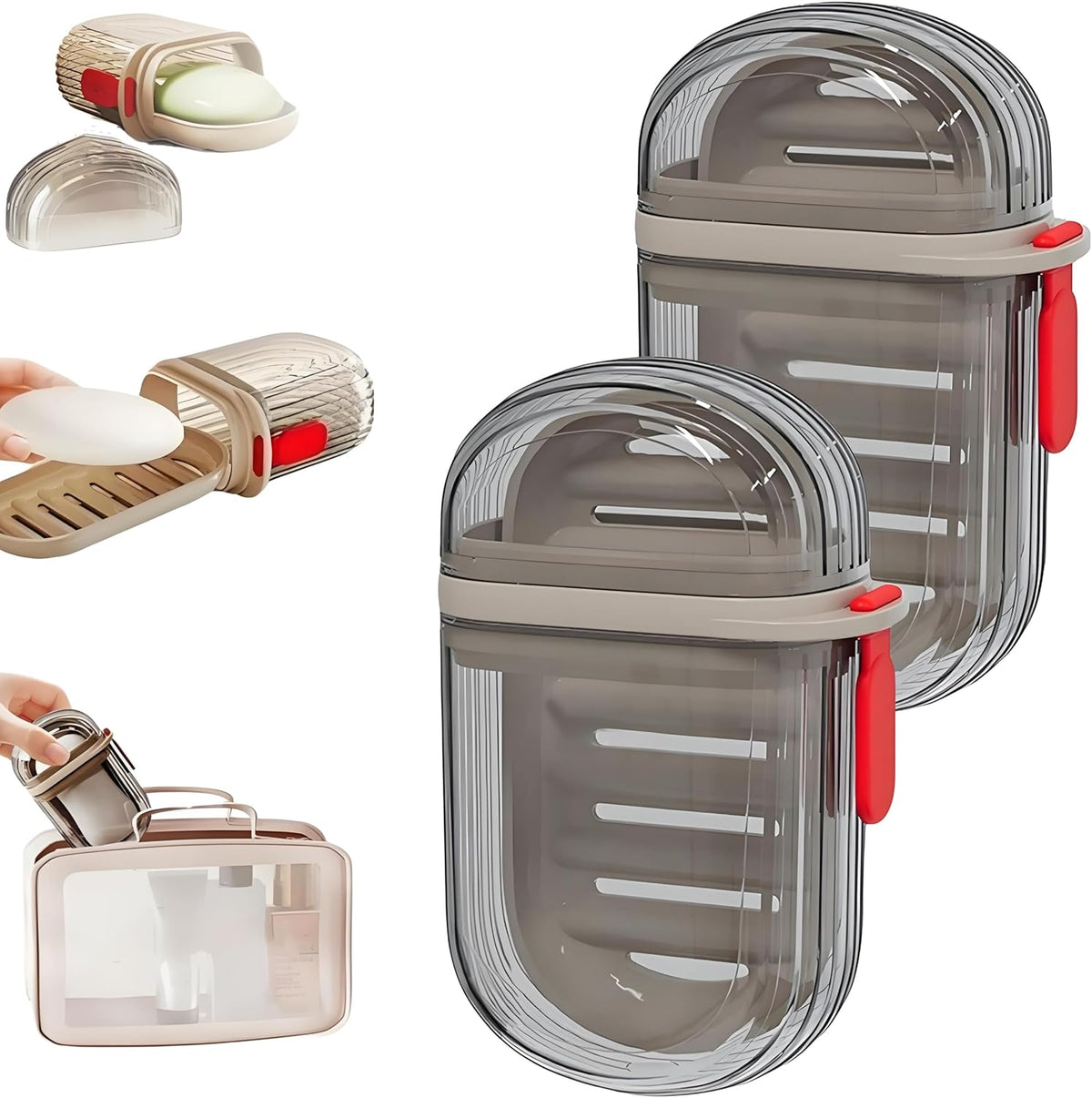 Portable Waterproof Soap Box with Drainage