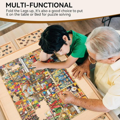 Jigsaw Puzzle Table with Storage