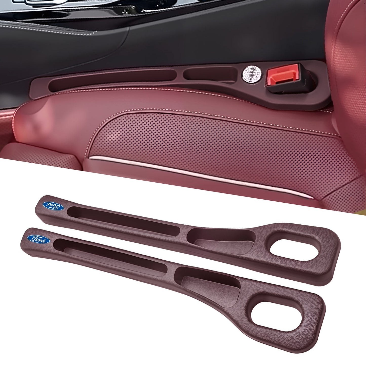 Premium Car Seat Gap Filler with Adjustable Belt Slot