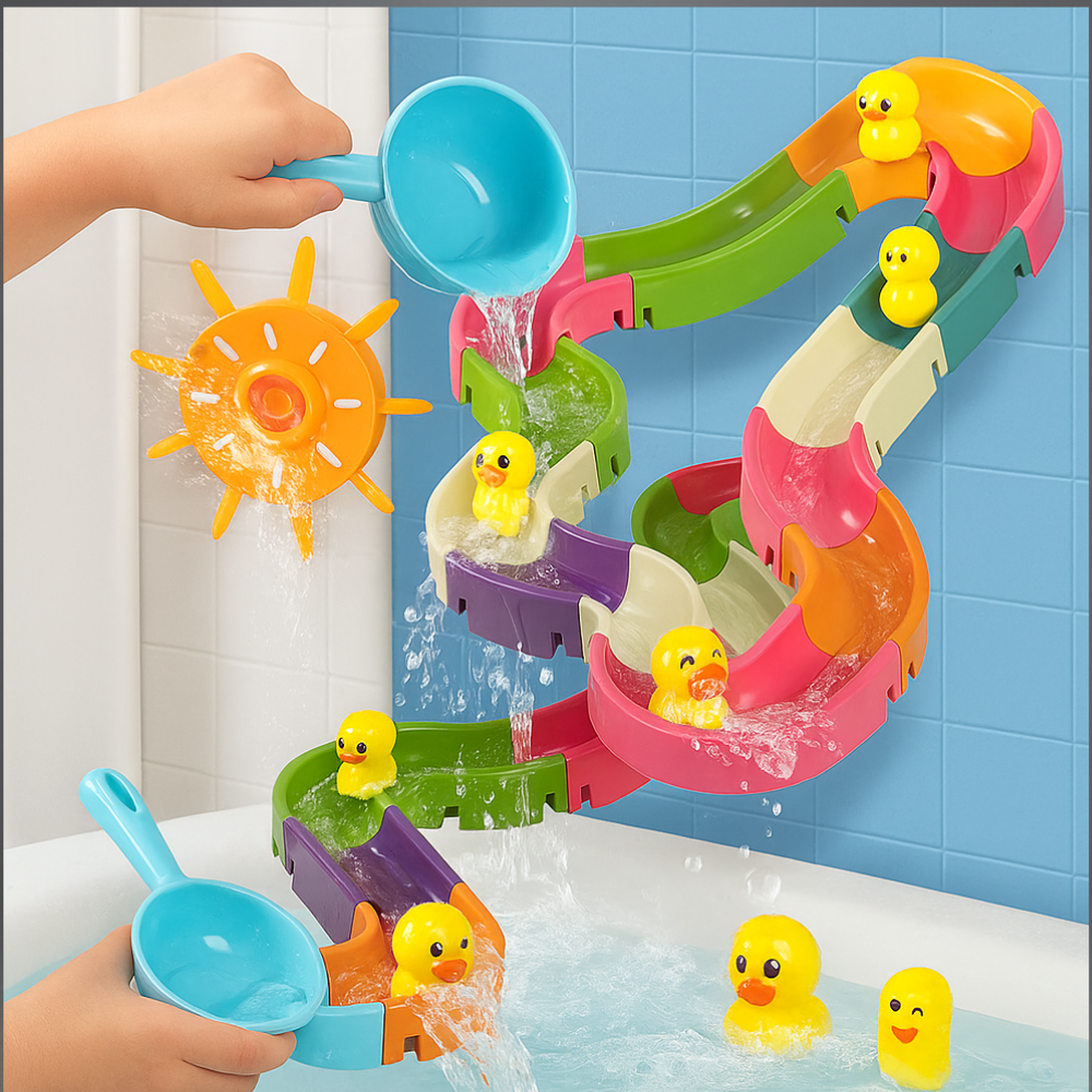 Fun Kids Water Slide Playset Bath Toy