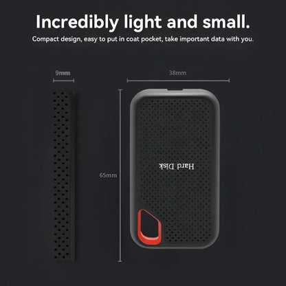 Fast Portable 8TB External SSD Shock Resistant Storage Drive