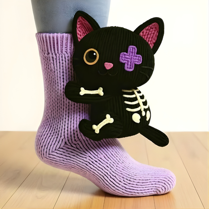 Comfy Fun Animal Print Slipper Socks
