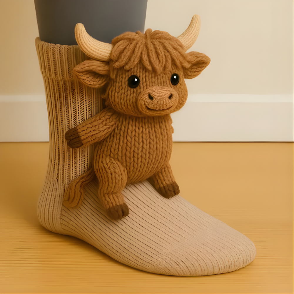 Comfy Fun Animal Print Slipper Socks