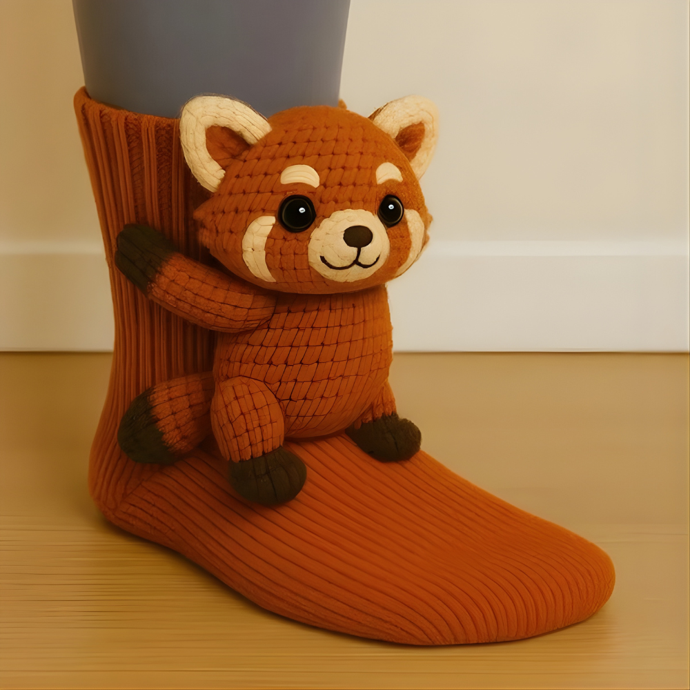 Comfy Fun Animal Print Slipper Socks