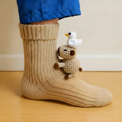 Comfy Fun Animal Print Slipper Socks