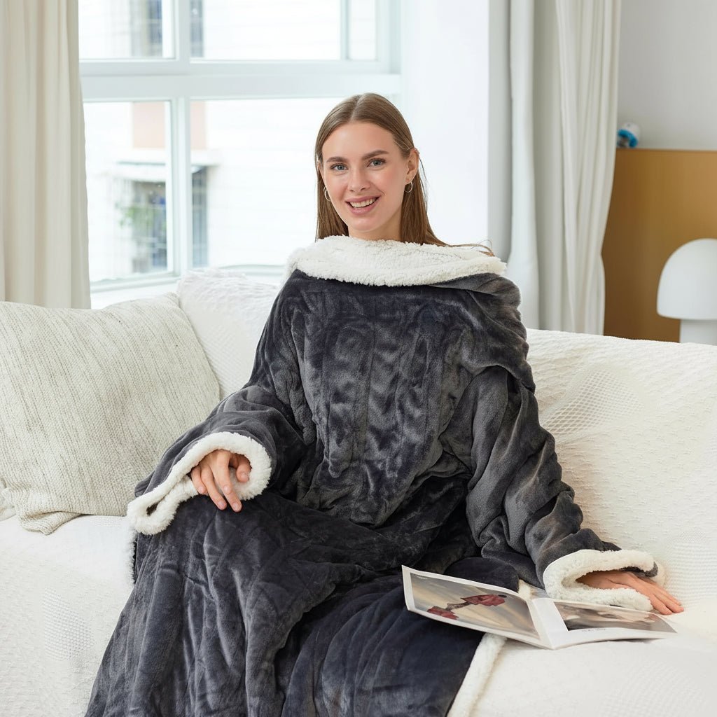 Cozy Warm Wearable Fleece Blanket for Adults