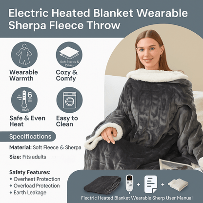Cozy Warm Wearable Fleece Blanket for Adults