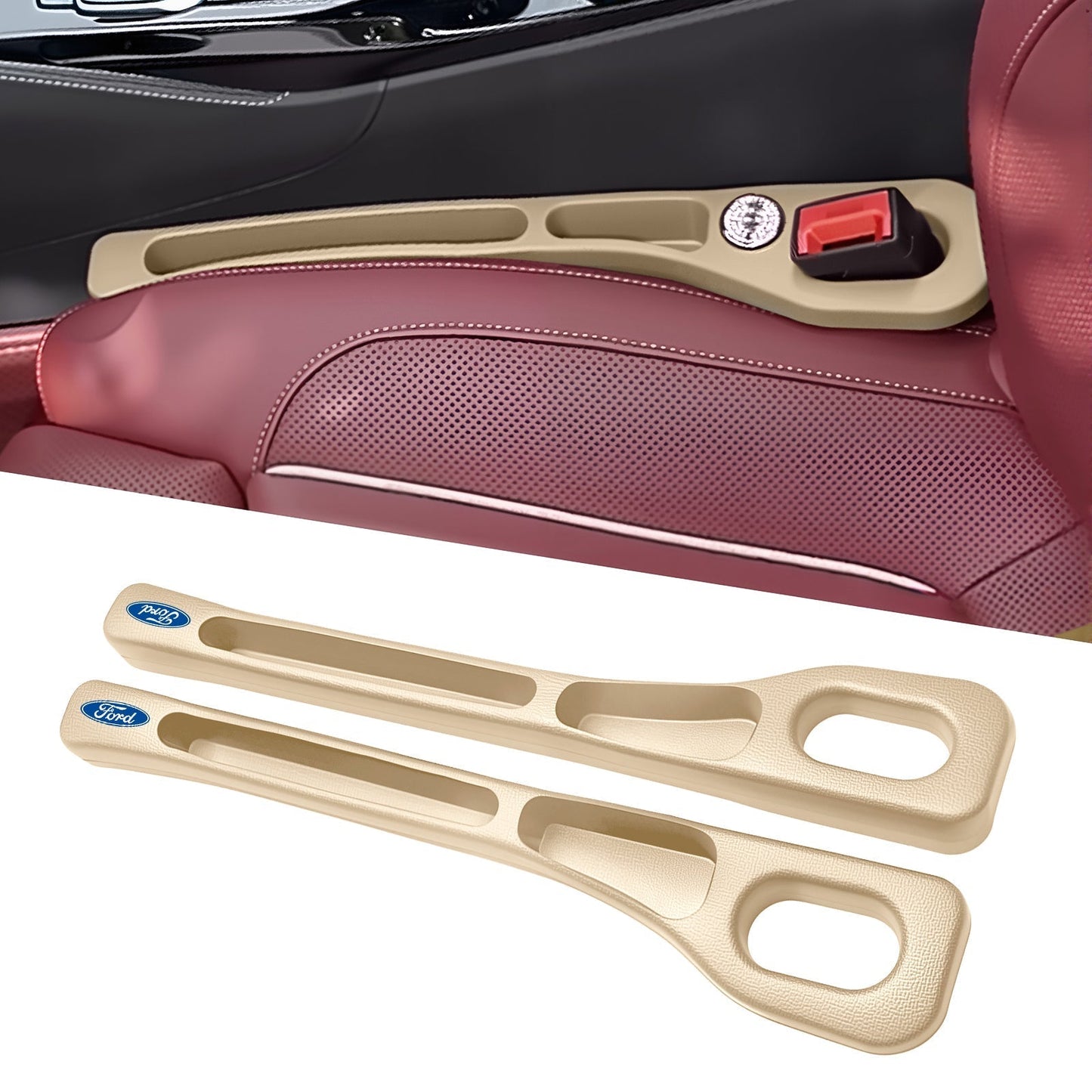 Premium Car Seat Gap Filler with Adjustable Belt Slot