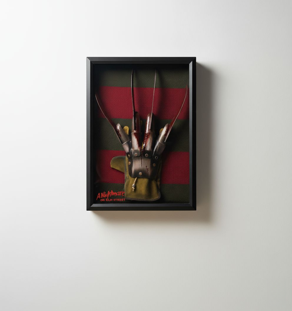 Freddy Krueger Glove Display Box Nightmare on Elm Street Decor