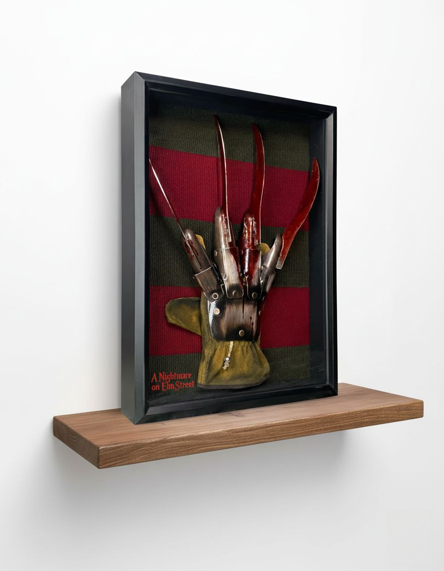 Freddy Krueger Glove Display Box Nightmare on Elm Street Decor