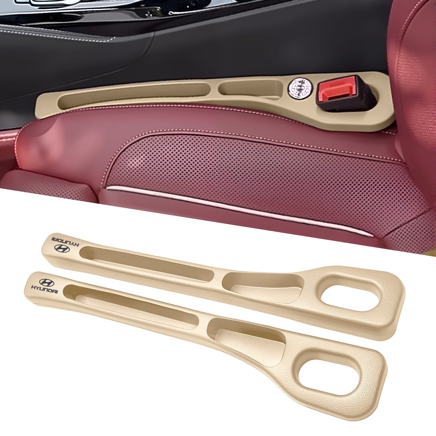 Premium Car Seat Gap Filler with Adjustable Belt Slot