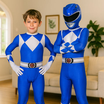 Kids Superhero Costume Jumpsuit with Mask