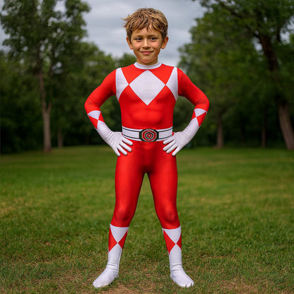 Kids Superhero Costume Jumpsuit with Mask