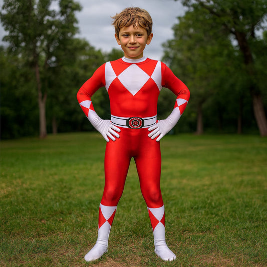 Kids Superhero Costume Jumpsuit with Mask