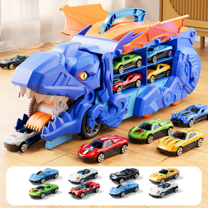 Fun Kids Dinosaur Vehicle Playset Carrier Truck