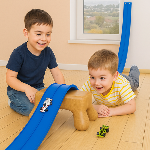 Fun Kids Car Racing Track Playset Foldable Travel Set