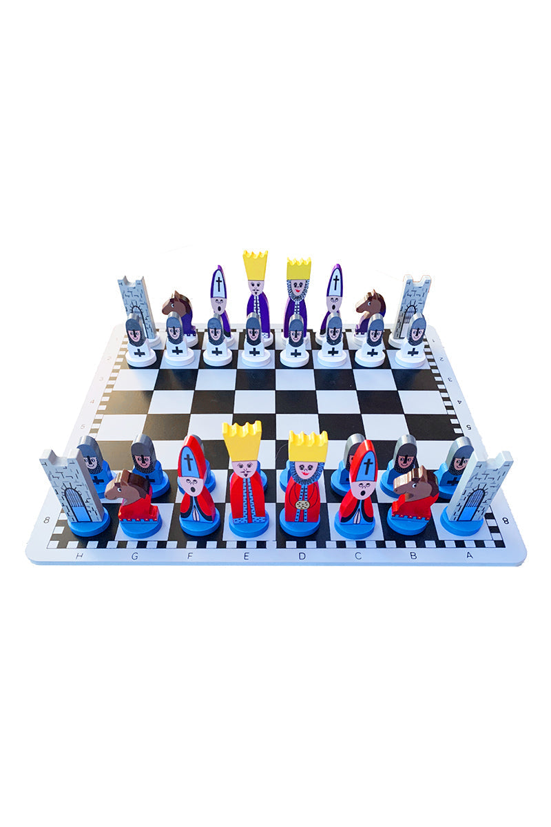 Children's Educational Wooden Chess Board Game Set