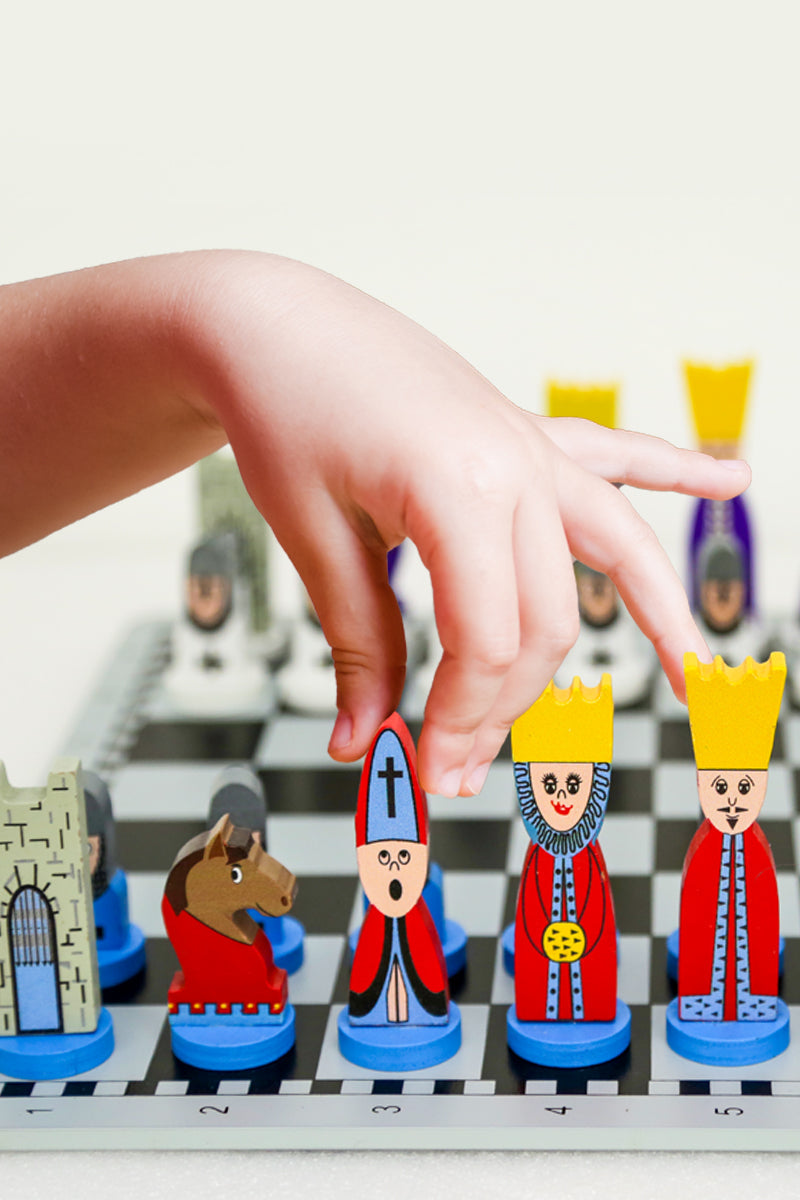 Children's Educational Wooden Chess Board Game Set
