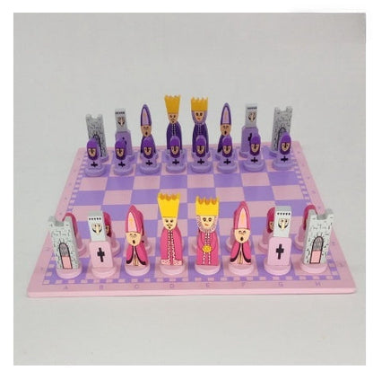 Children's Educational Wooden Chess Board Game Set