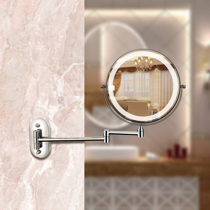 Stylish Circular LED Lighted Bathroom Mirror