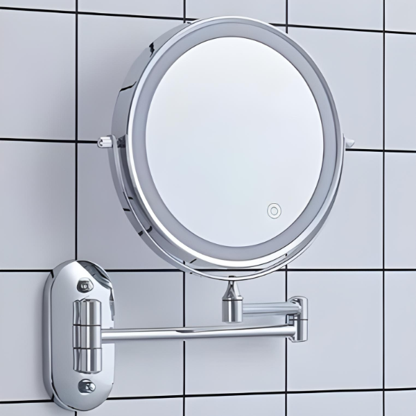 Stylish Circular LED Lighted Bathroom Mirror