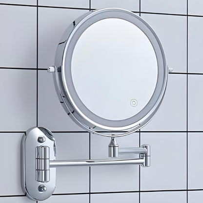 Stylish Circular LED Lighted Bathroom Mirror