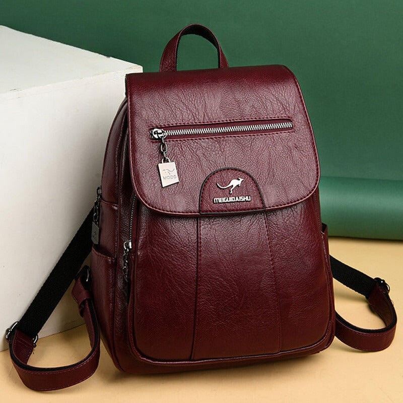 Premium Daily Genuine Leather Ladies Backpack