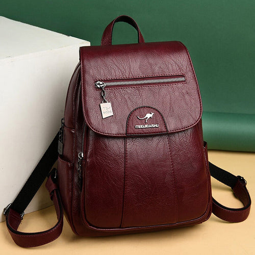 Premium Daily Genuine Leather Ladies Backpack