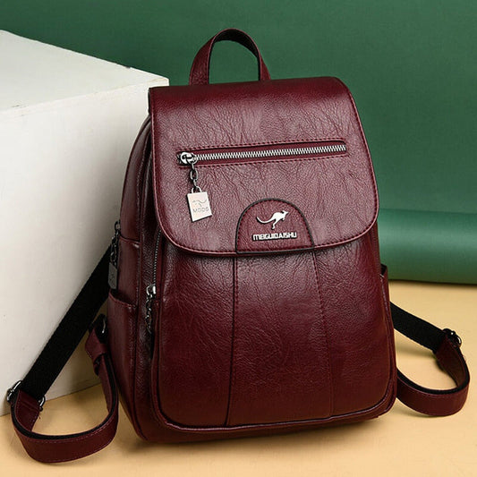 Premium Daily Genuine Leather Ladies Backpack